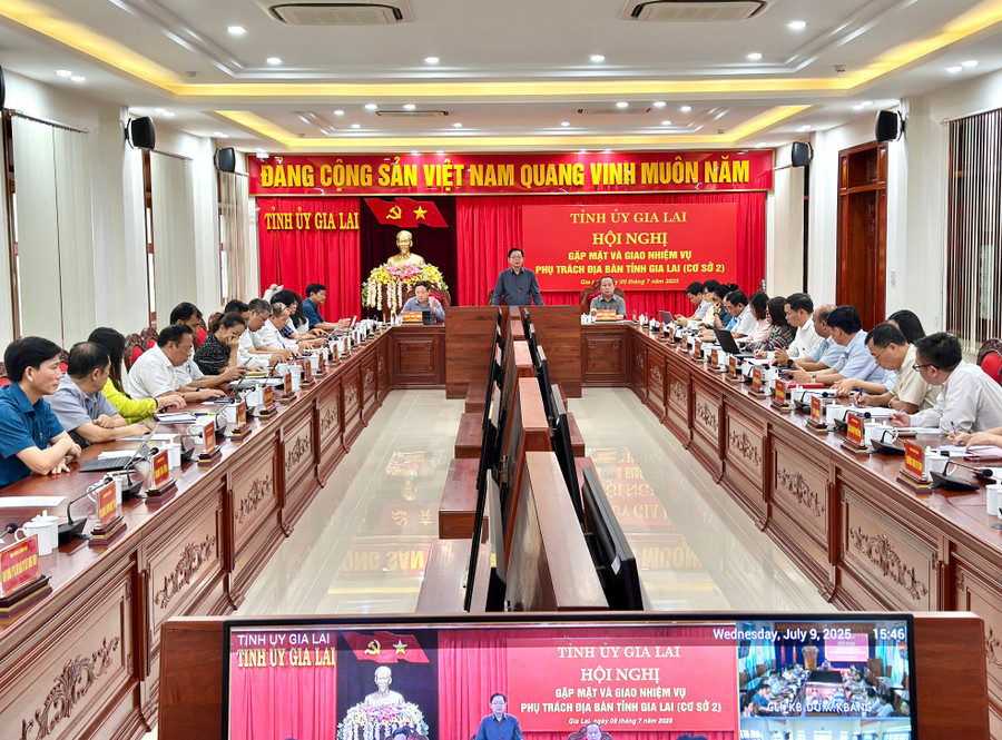 Quang cảnh hội nghị gặp mặt và giao nhiệm vụ phụ trách địa bàn tỉnh Gia Lai (cơ sở 2). Ảnh: Hà Duy quang-canh-hoi-nghi-gap-mat-va-giao-nhiem-vu-phu-trach-dia-ban-tinh-gia-lai-co-so-2-anh-ha-duy.jpg