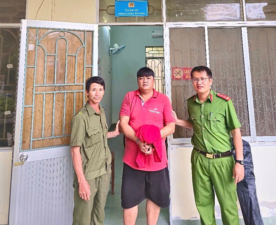 Đối tượng Thái Viễn Thông bị bắt giữ. Ảnh: ĐVCC 2-8199.jpg